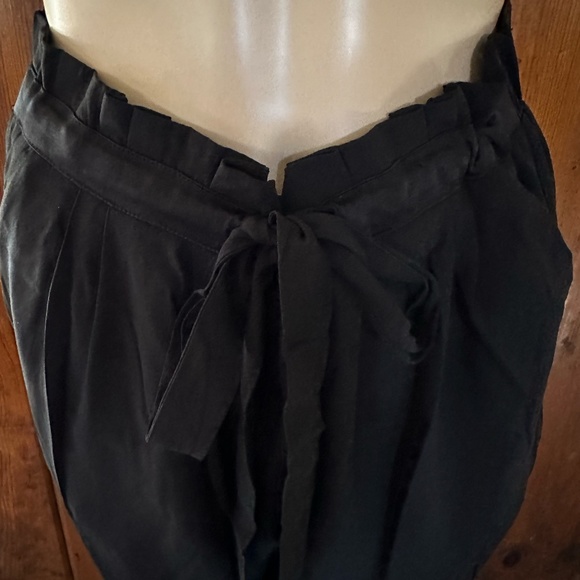 Ramy Brook Stretch Silk Allyn Paperbag Waist, Cropped Pants - Picture 9 of 12